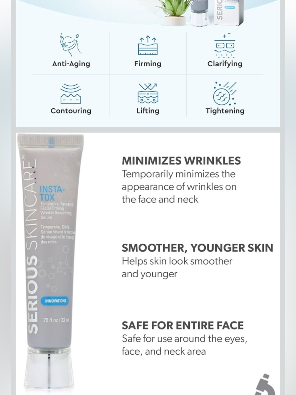 INSTA-TOX Instant Wrinkle Filler Serum — Gray .75 fl oz - Picture 3 of 7